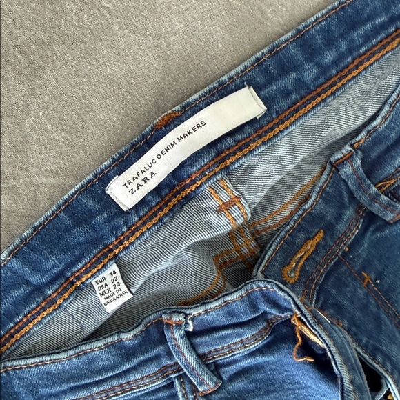 Zara | Jeans | High Rise Flare Raw Hem Full Length | Blogger Favorite | USA 2 - Picture 5 of 8